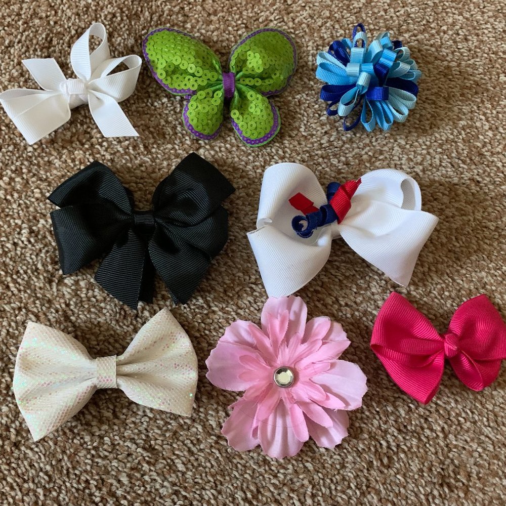 Bundle 8 girls hair bows